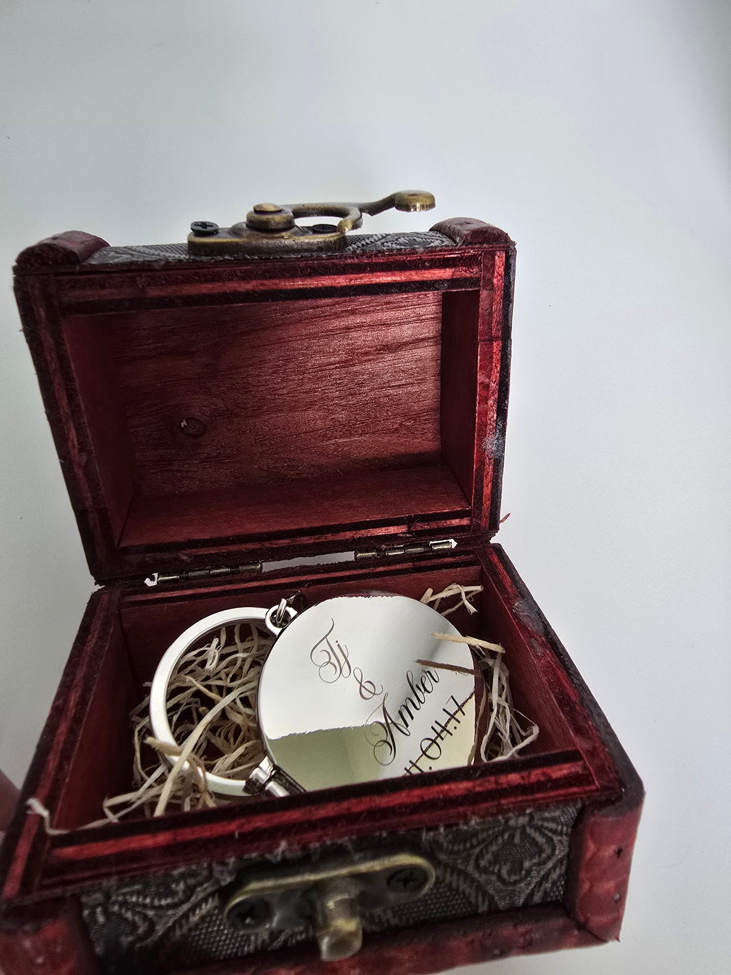 Personalized Photo Keychain, Stainless Steel Circle, Double Photo Locket Style Keychain, Custom Engraved, Any Message, Gift for your loved one