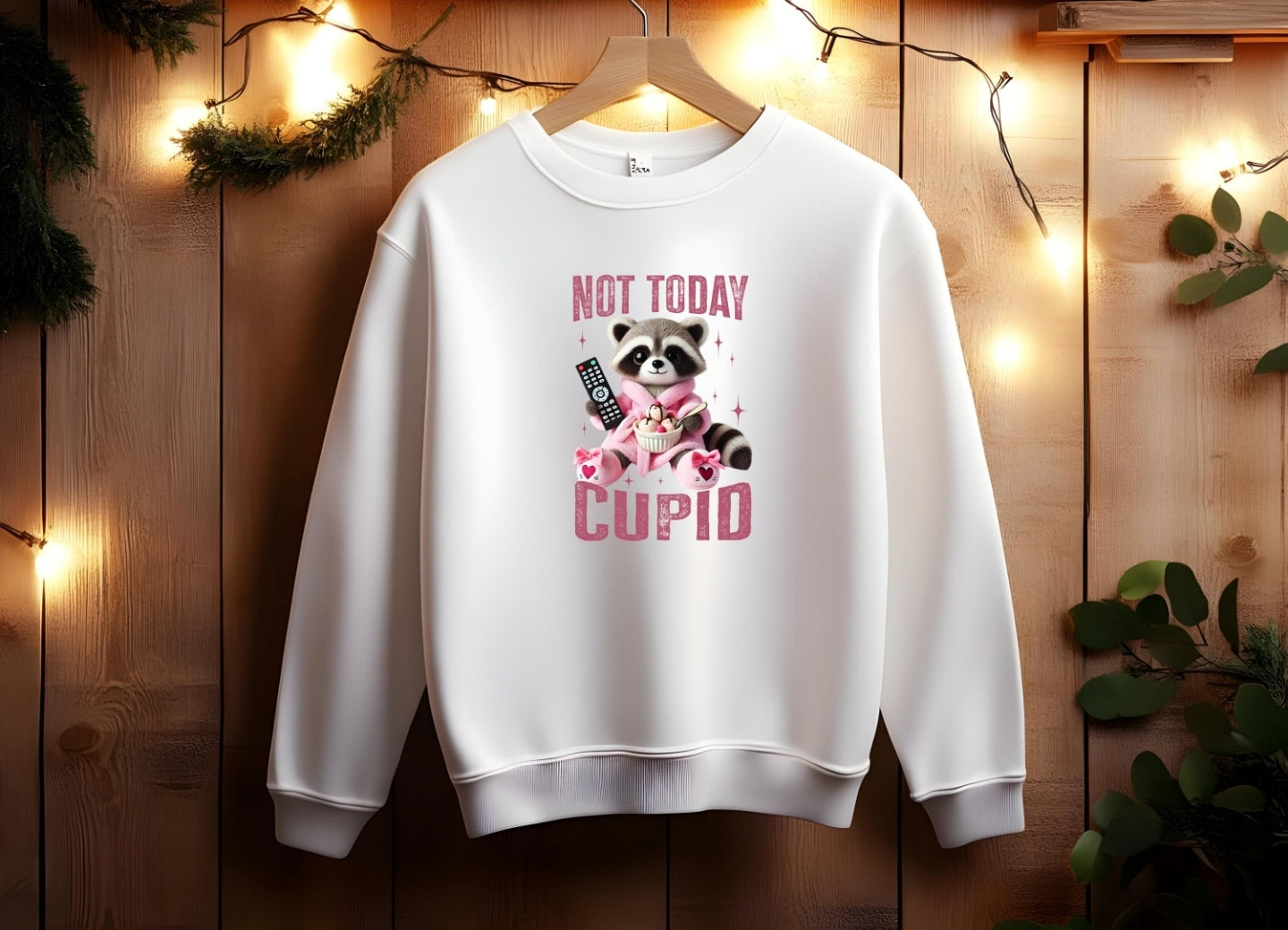 Not Today Cupid Valentine's Day Sweatshirt/Hoodie