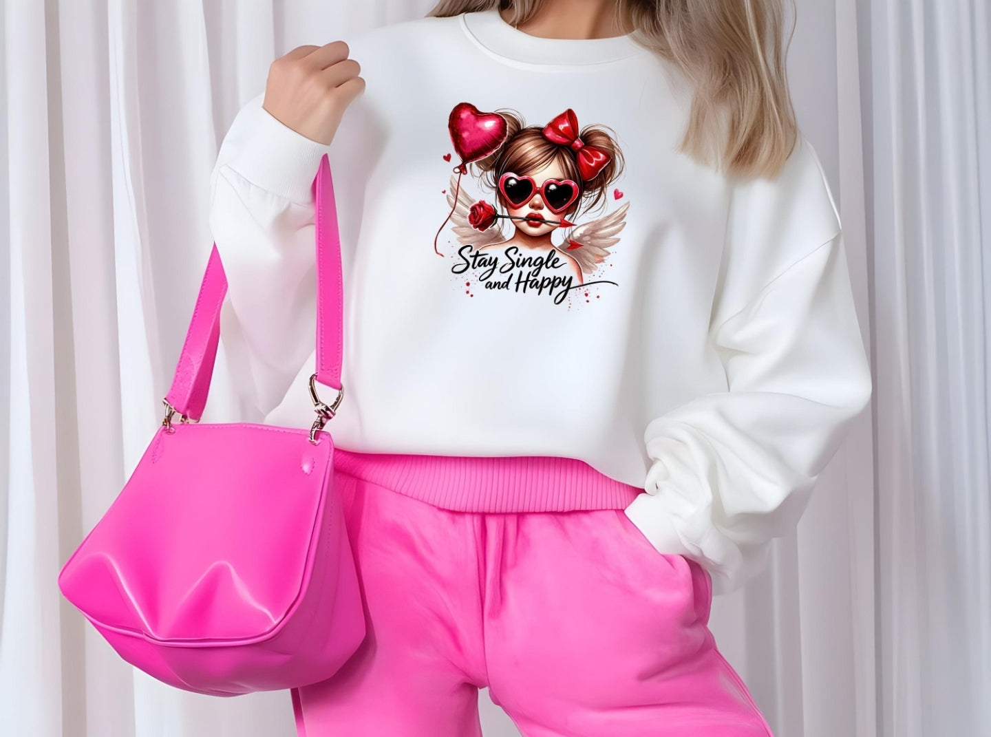 Stay Single and Happy Sweatshirt/Hoodie