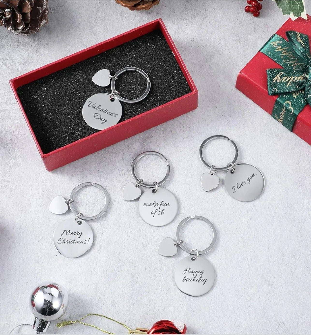 Personalized To My Daughter Stainless Steel Keychain-Custom Heartfelt Daughter Gift Keychain-Daughter's Birthday-Birthday day-Christmas Gift