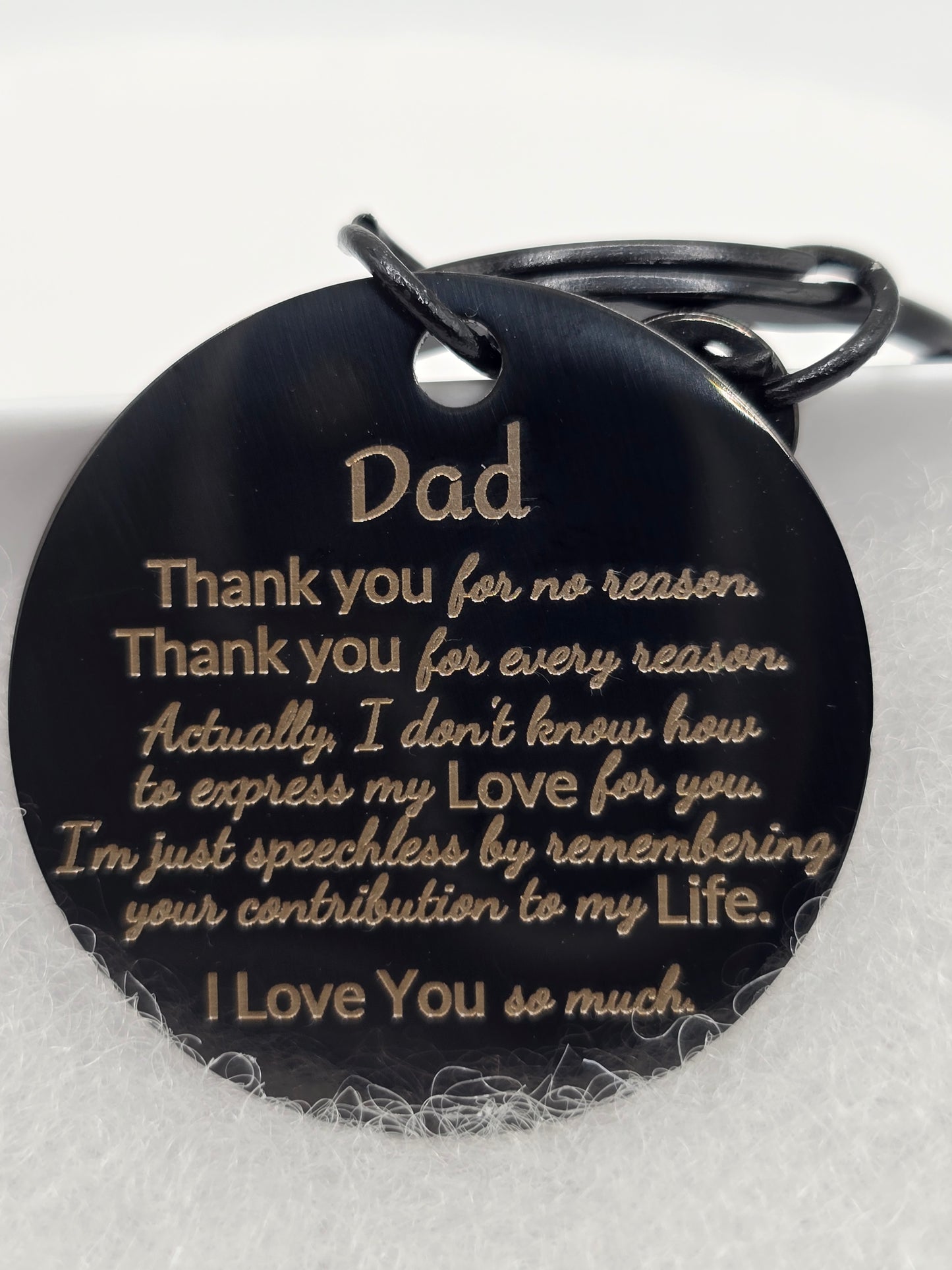 Personalized Dad Stainless Steel Keychain-Custom Heartfelt message Gift Keychain-Father's day-Birthday day-Christmas Gift