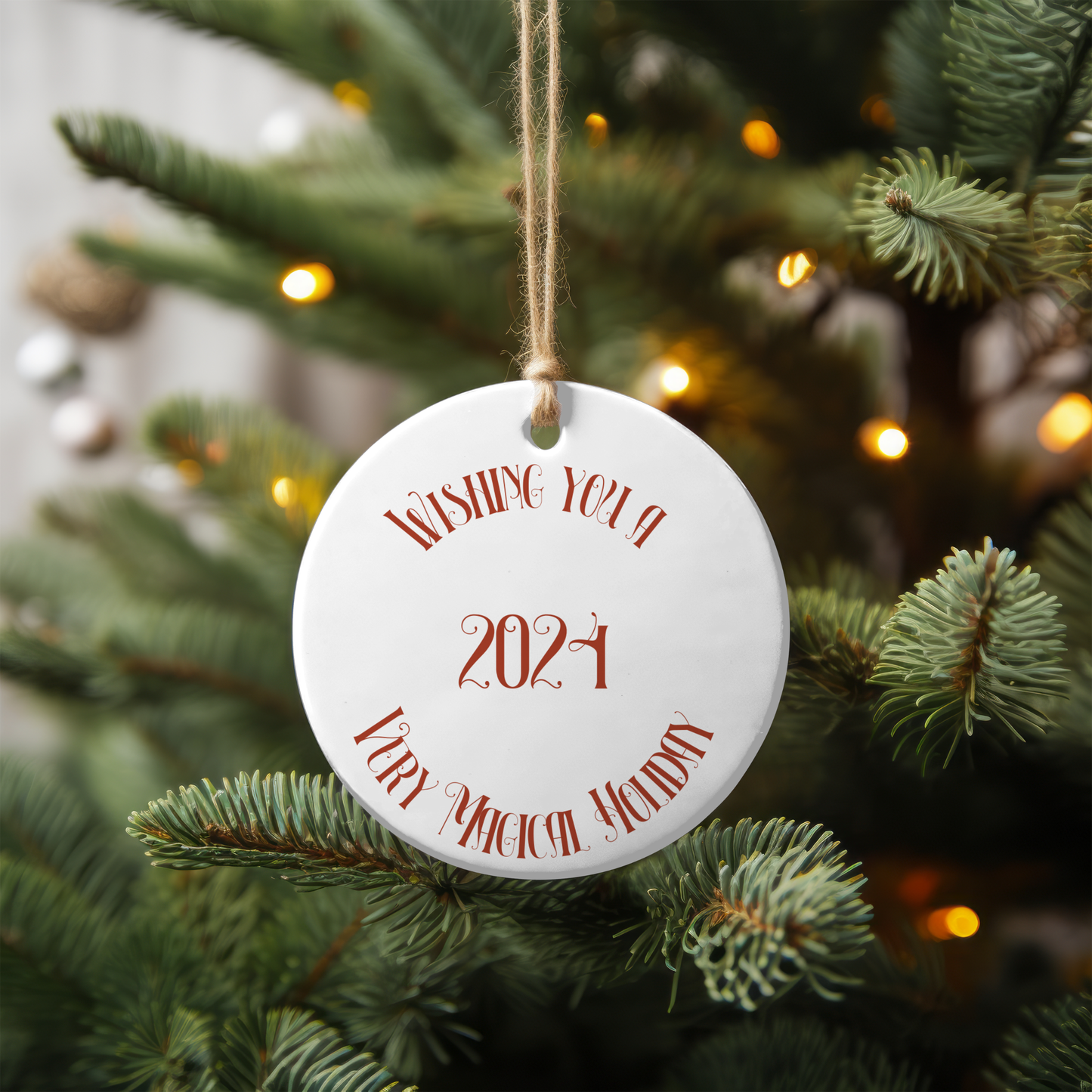 Magical Christmas Mushroom Ornament, Ceramic Christmas Ornaments