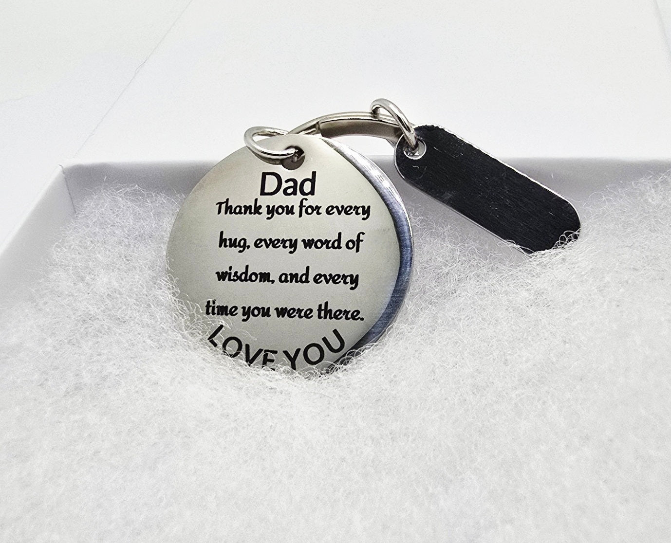 Personalized Dad Stainless Steel Keychain-Custom Heartfelt message Gift Keychain-Father's day-Birthday day-Christmas Gift
